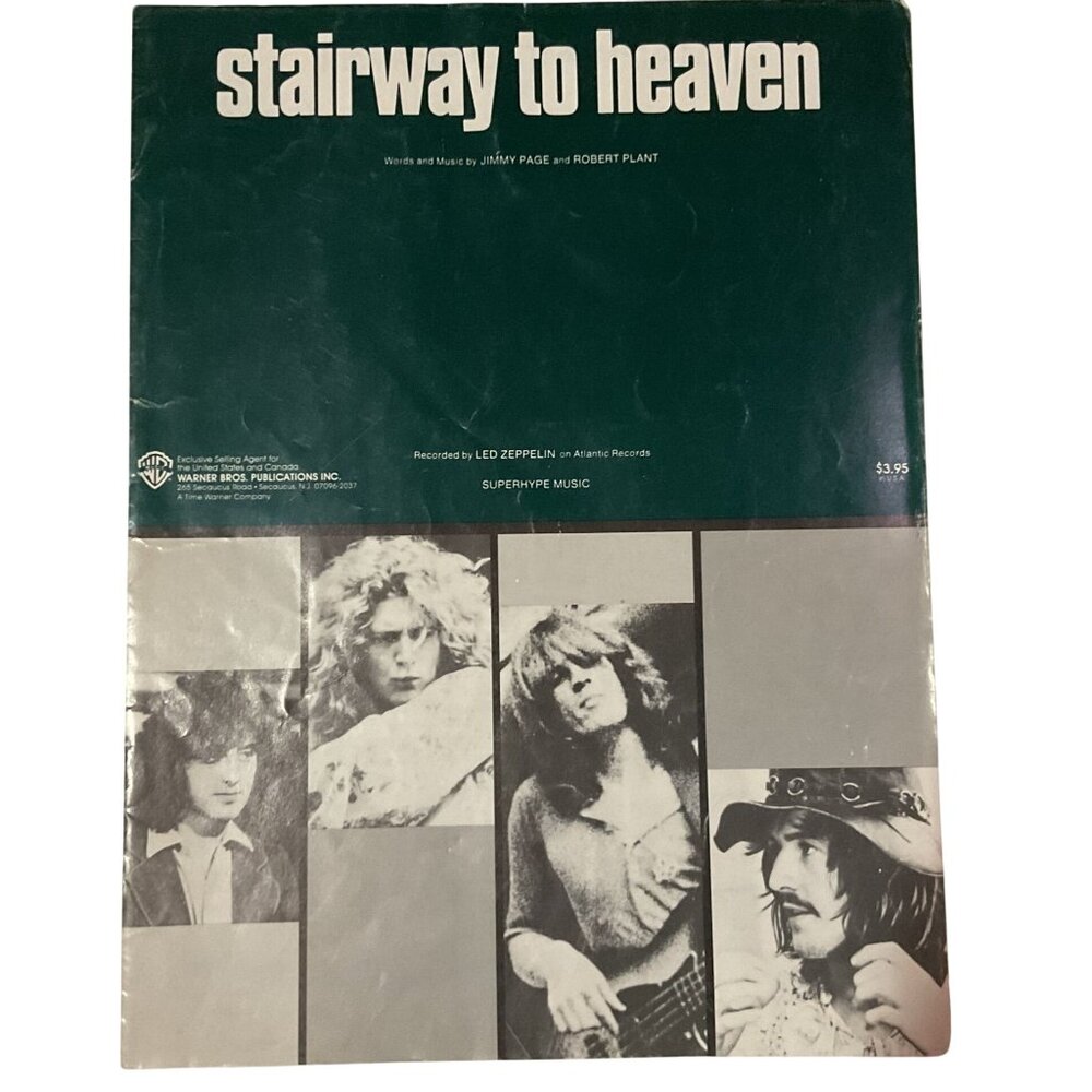 Led Zeppelin "Stairway To Heaven" Sheet Music By Warner Bros. Publications 1972
